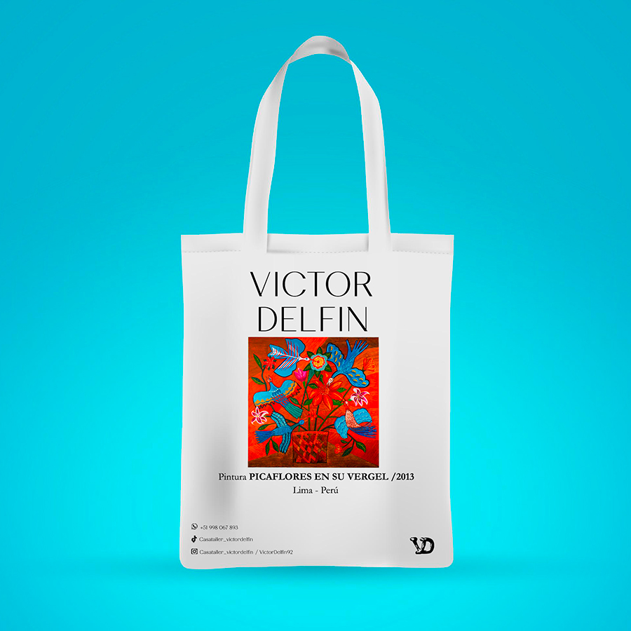tote bag "picaflores en su vergel"